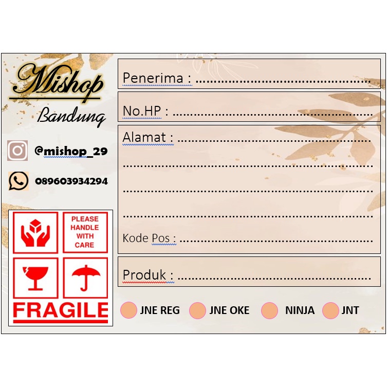 

Shipping Stiker / Stiker Pengiriman Barang