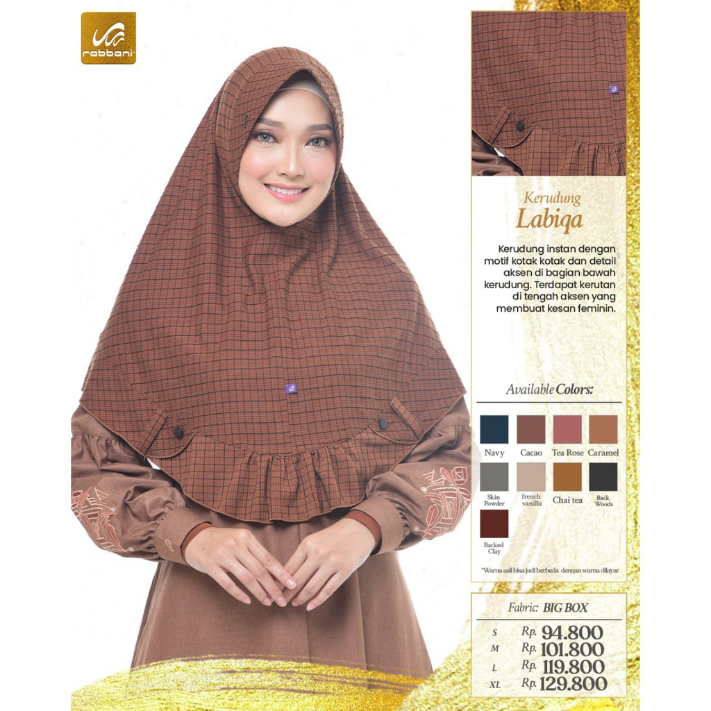 KERUDUNG INSTAN RABBANI LABIQA - KERUDUNG LABIQA RABBANI