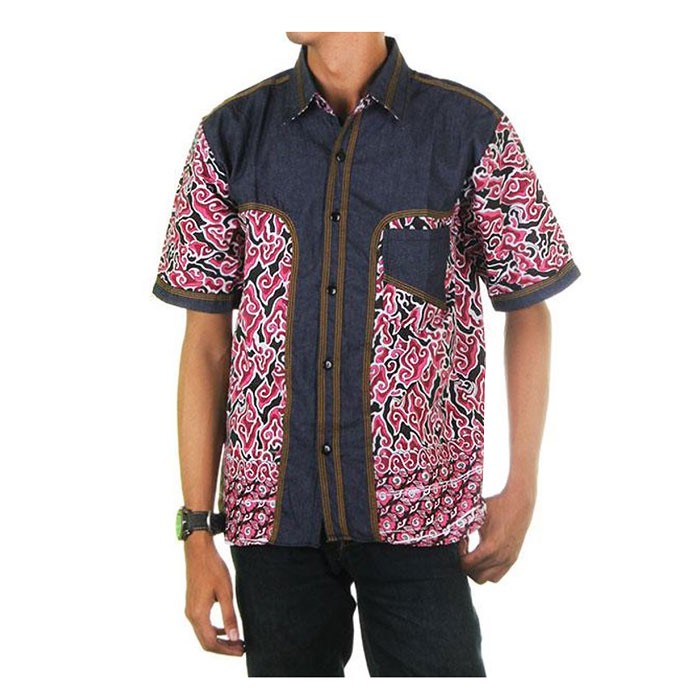 Kemeja Batik Kombinasi Jean