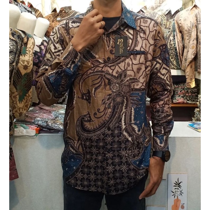 Baju Batik Pria Katun Premium Pendek Panjang Seragam Motif Terbaru Modern Size M L XL XXL XXXl