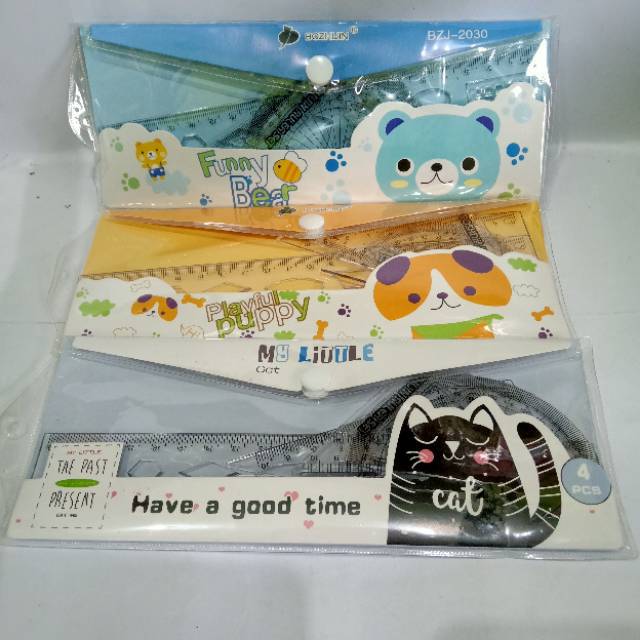 

Penggaris Set 20 Cm Tebal Lucu 4 in 1