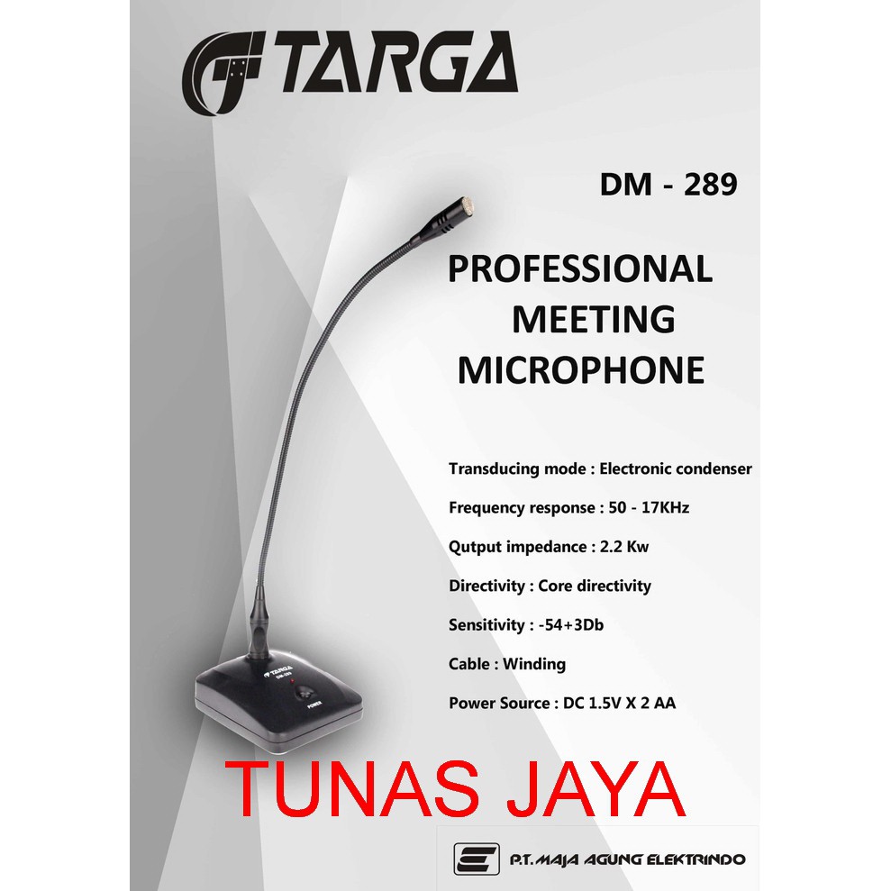 Professional Meeting Microphone Targa TR DM 289