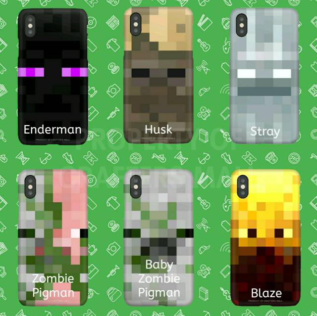 minecraft mob head case