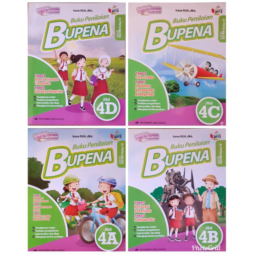 BUPENA 4A 4B 4C 4D Untuk SD MI Kelas 4 Kurikulum 2013