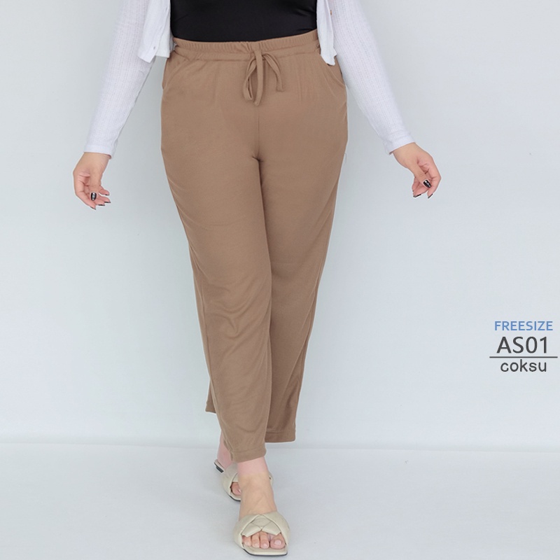 ARENA - Celana Kulot Panjang Wanita Bigsize / Casual Pants Freesize