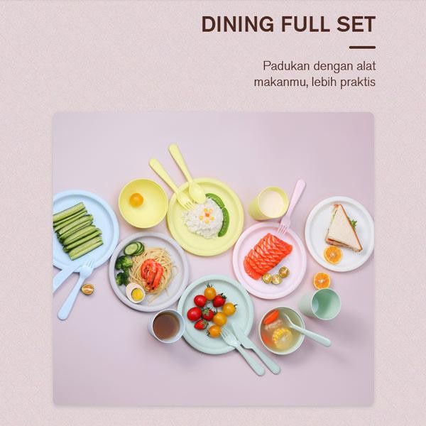 Samono Alat Makan 6 Pcs Set Sendok Garpu Pisau Plastik Murah 6pcs set BPA FREE Reuseable Samono STW04T