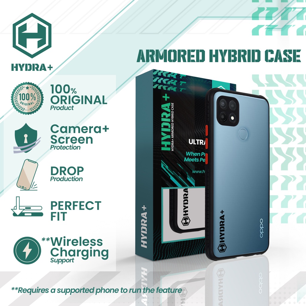 HYDRA+ OPPO A15 Armored Hybrid Case - Casing Hardcase Soft