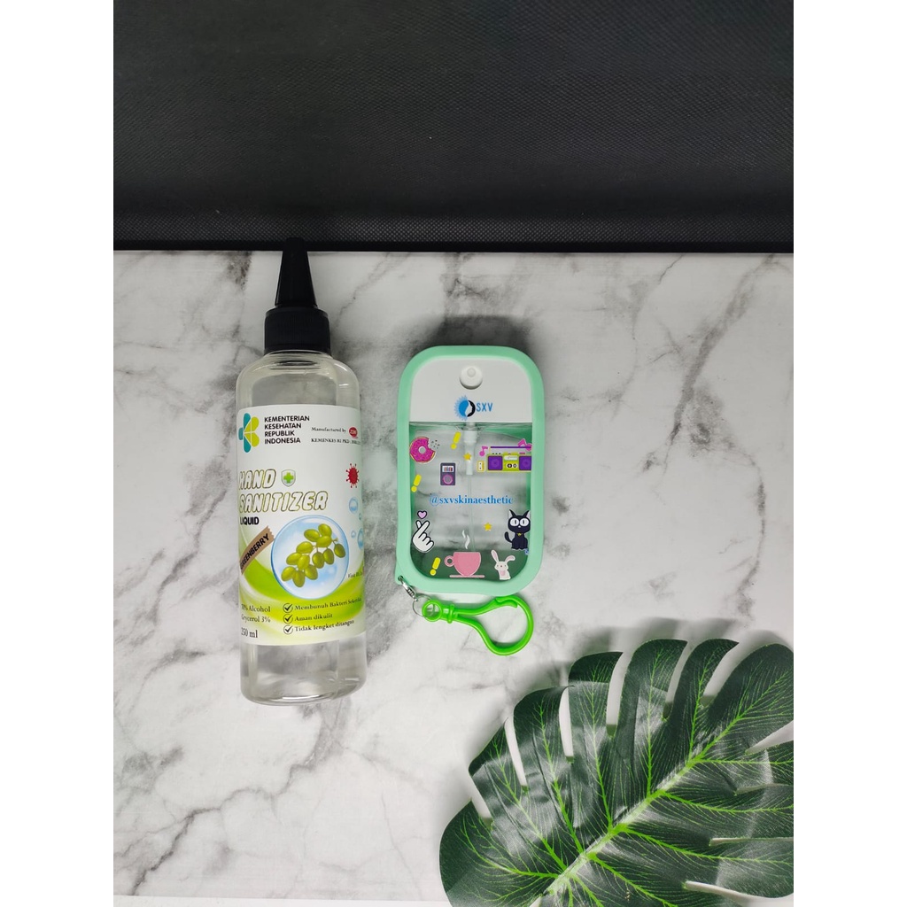 Hand Sanitizer Bundling Package SXV - Hand Sanitizer dan Refill 250ml Wangi Greenberry