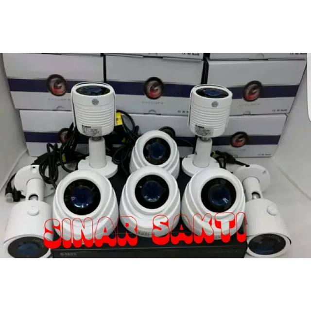 PAKET CCTV GLENZ 5MP 8CH HARDSIK 1TB 100M KABEL ( KOMPLIT TINGGAL PASANG )