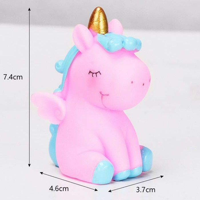 s201bgg Topper Kue Cake Ultah Unicorn / Hiasan Kue Ulang Tahun - Pink Biru As2A01S1