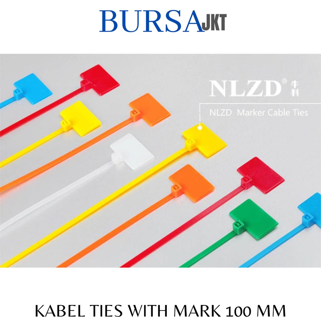 KABEL TIES TIE MARKING PENGIKAT KABEL DENGAN TAG 100 MM
