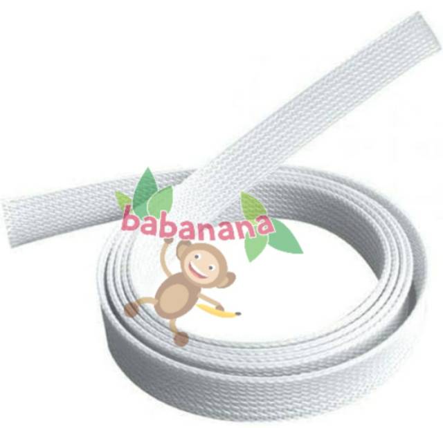 Pembungkus Kabel Putih Cable Sleeve braided nylon