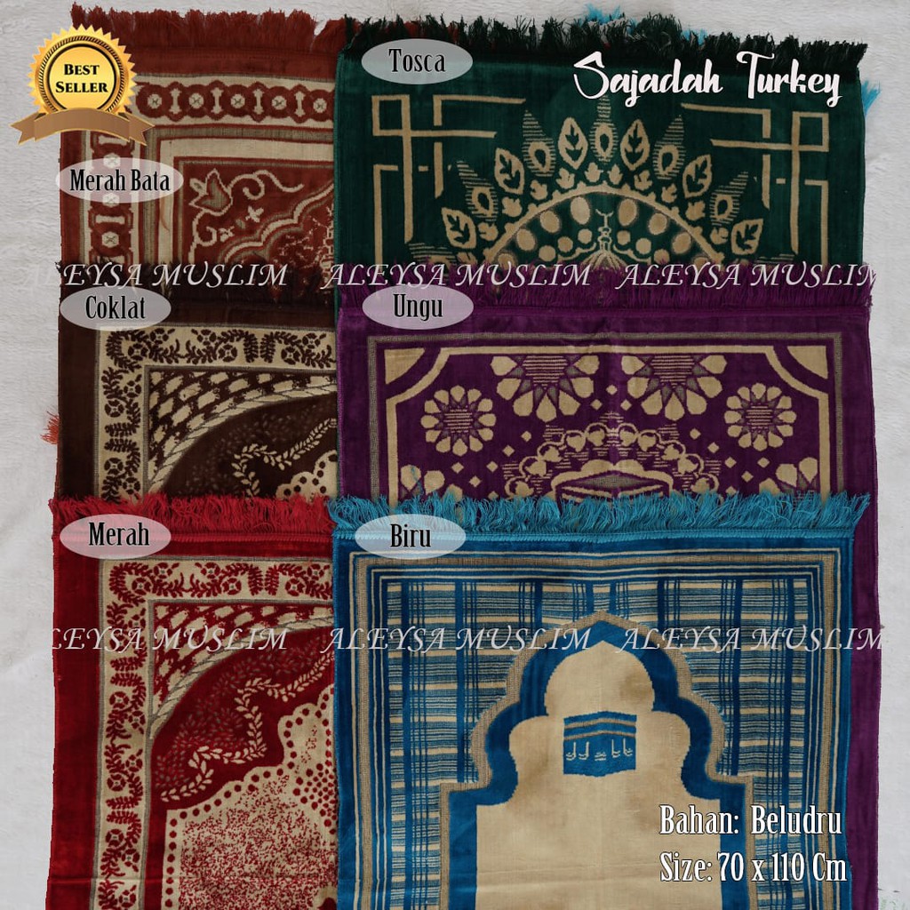 sajadah turki besar 70 X 110 CM/sajadah izmir dewasa/sajadah harga murah/bisa bayar ditempat/COD