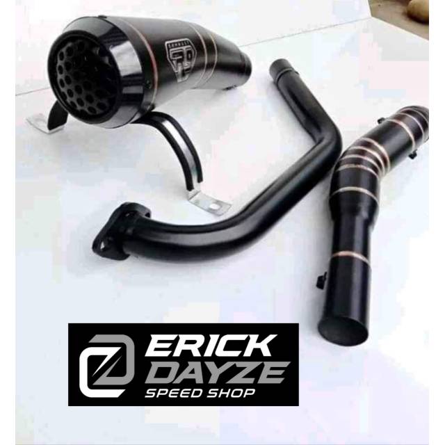 Knalpot R9 H2 black byson , Vixion , R15 all 150 cc