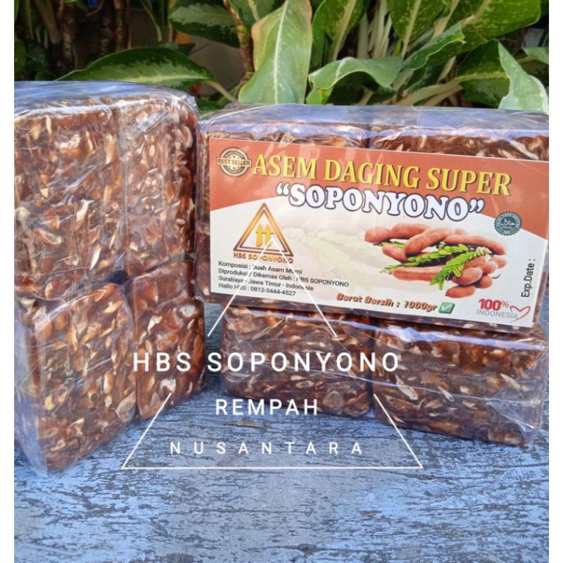 Asam jawa 1Kg  (premium),Asem jawa daging Super HBS Soponyono, PANGESTU,ASEM BIJI,DAN,LAIN2