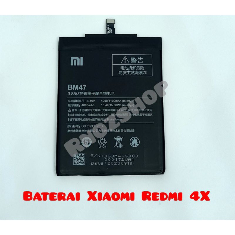 Baterai Xiaomi Redmi 4X / redmi 3S