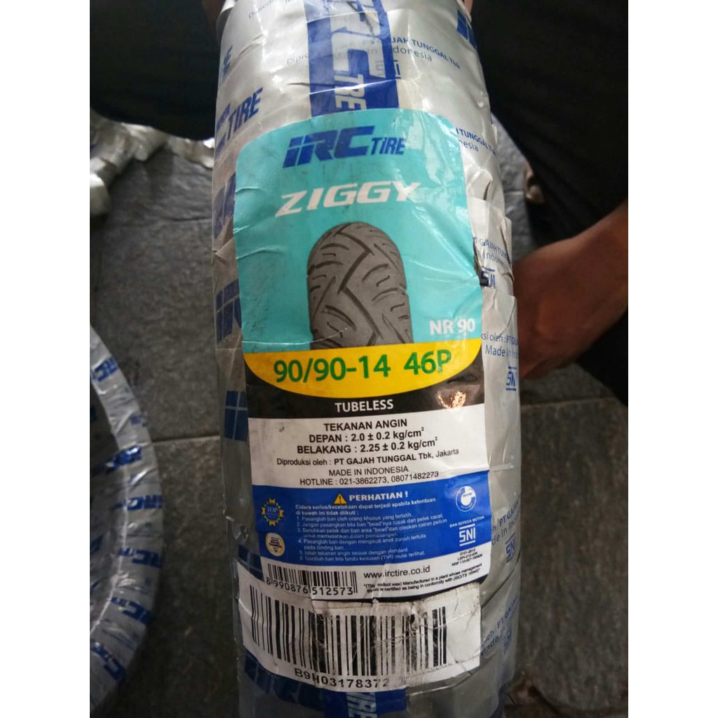 Ban Motor Belakang IRC Tire Ziggy NR90 90/90 Ring 14 46 P Tubeless
