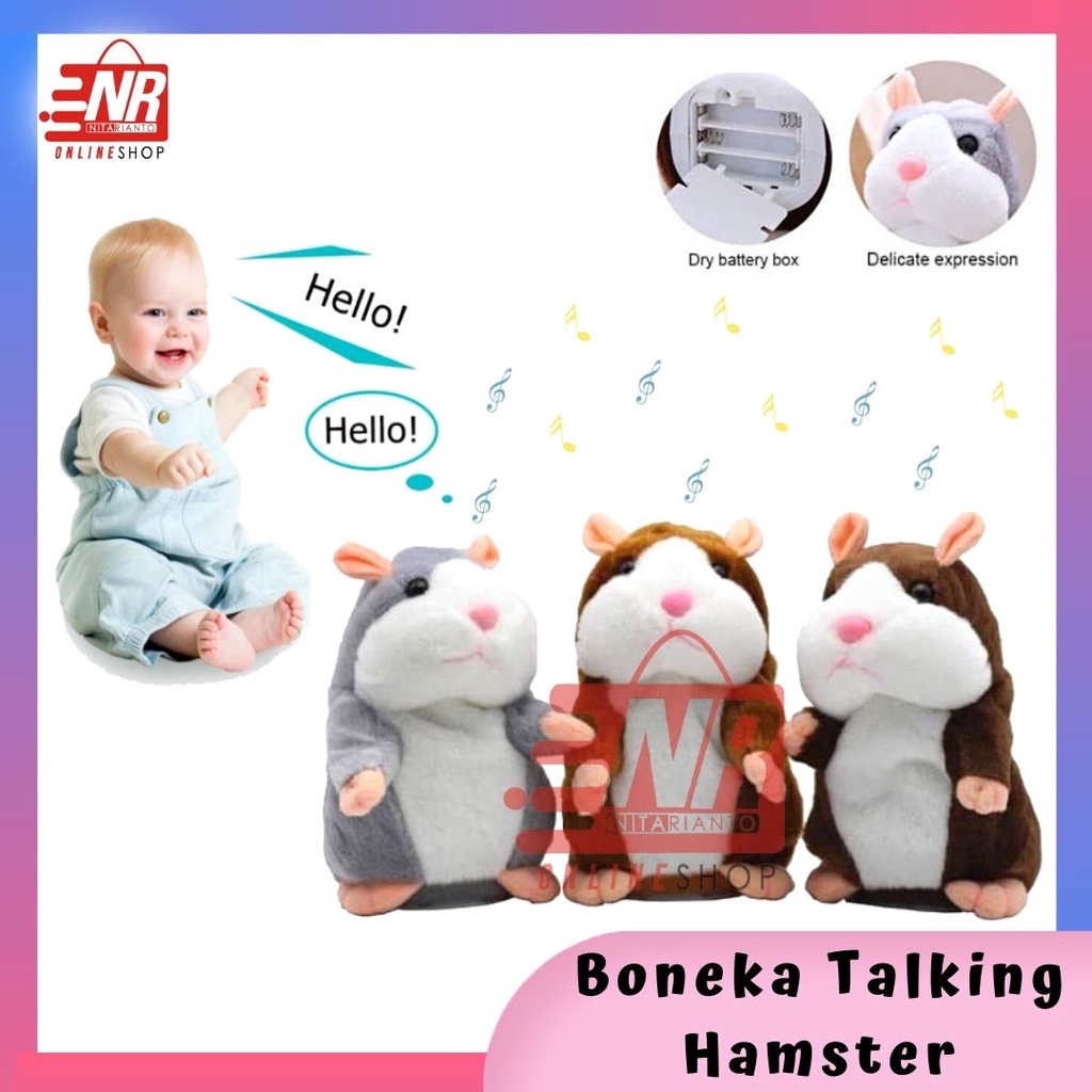 Boneka Hamster / Boneka Bisa Menirukan Suara / Talking Hamster