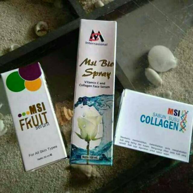 Paket Msi Fruit serum + Msi Biospray Collagen Perawatan Wajah Ori Asli Original