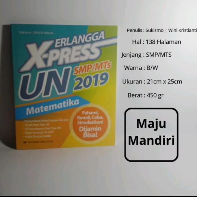 Buku Sekolah - Erlangga Express Un Smp 2019 Matematika