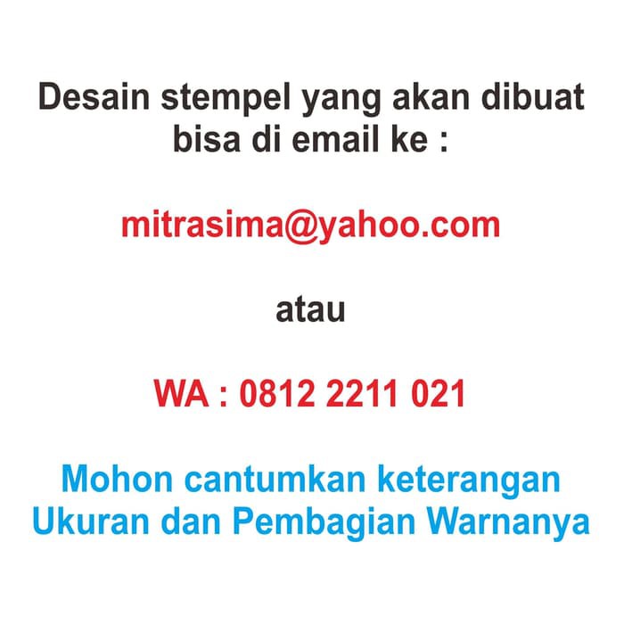 

Dijual Stempel otomatis Stempel warna 4 Warna ukuran standar Diskon