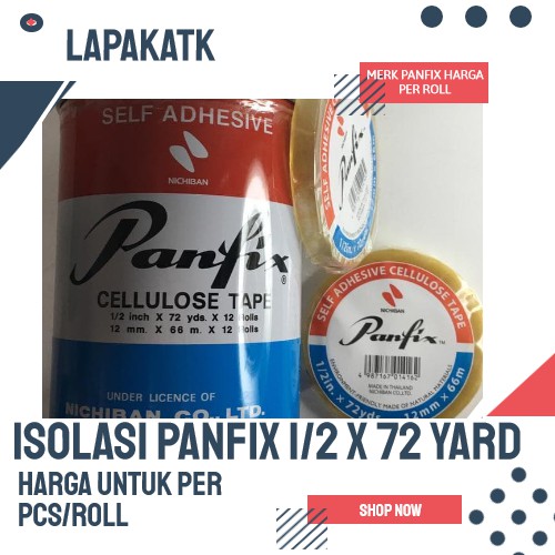 

ISOLASI PANFIX 1/2 X 72 YARD (PER PCS) +