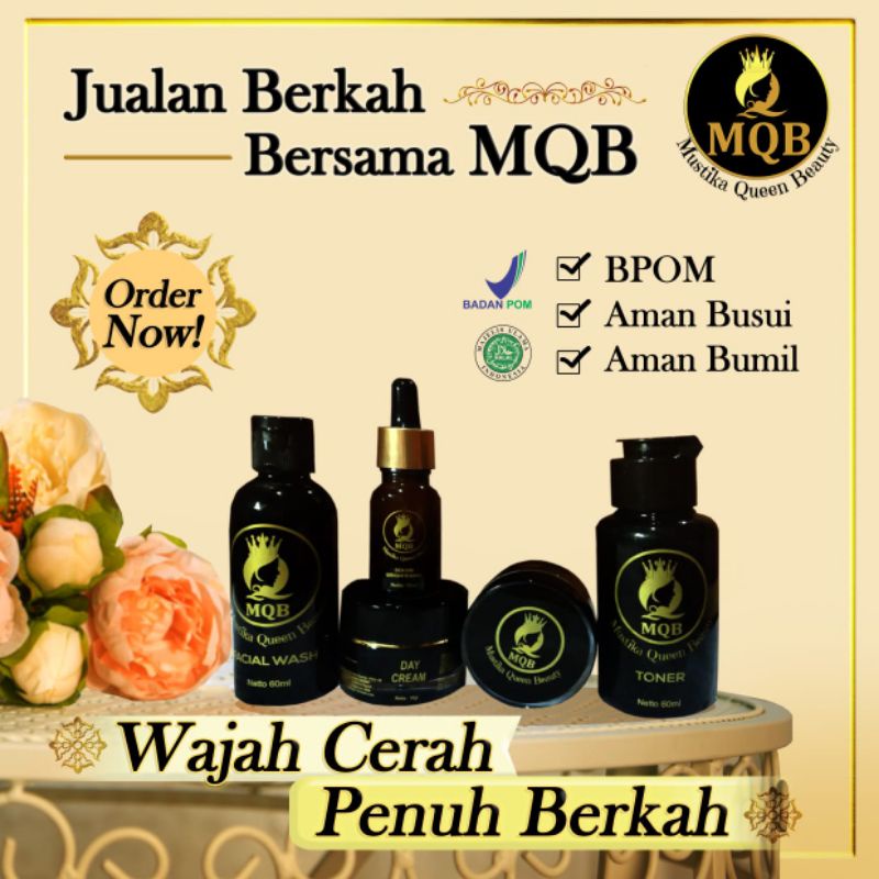 MQB Mustika Queen Beauty Brightening Series Original Skin Care BPOM Halal - MQ Beauty Krim Perawatan