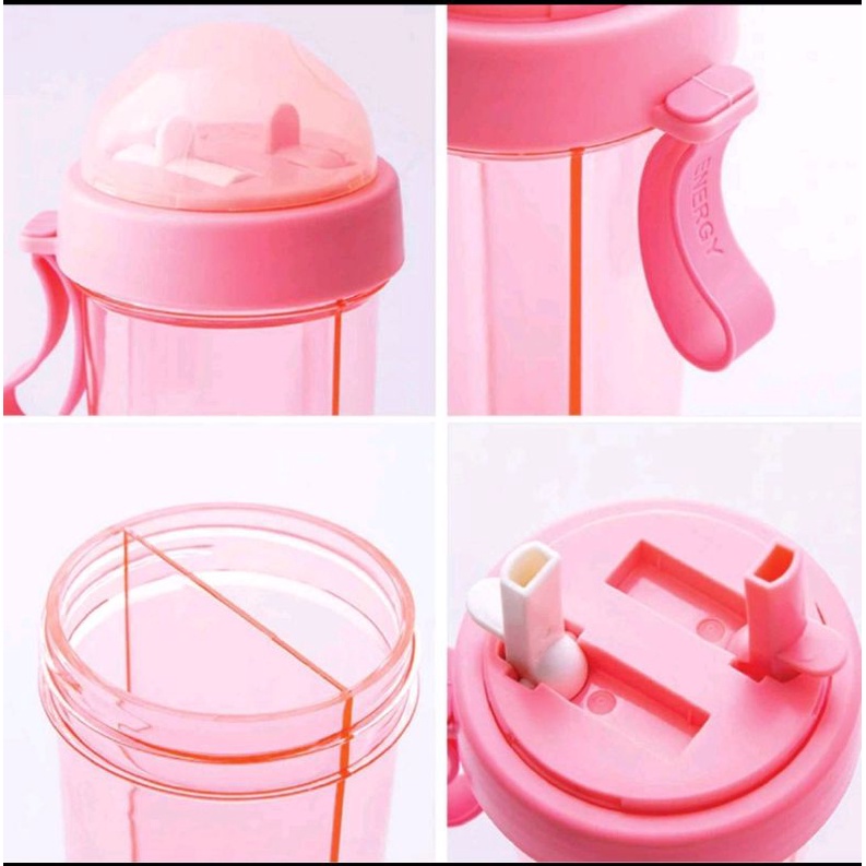 Botol Minum Dua Sisi  600ml l BPA FREE // Botol Minum Dual Use 600ml // Botol Minum Unik 600ml BPA FREE //Botol Minum Dua sisi Murah-1