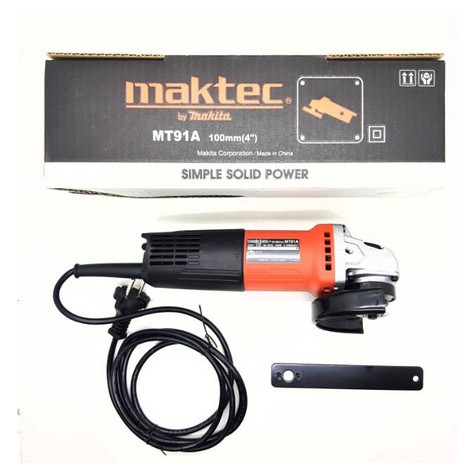 Maktec MT91A Mesin Gerinda MT 91 A Gurinda Murah MT91 A Gerinda Tangan 4&quot; Angle Grinder MT-91A