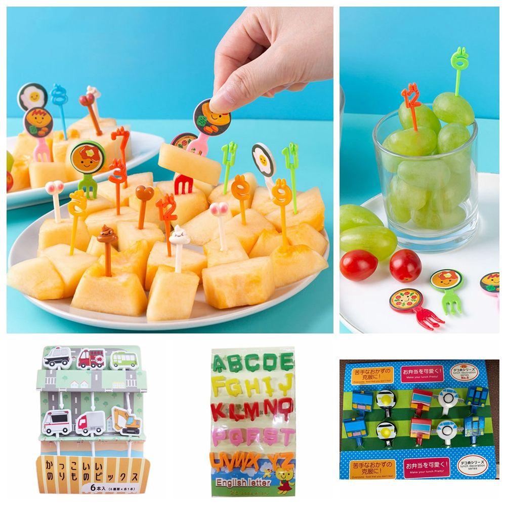 Solighter 12 / 16 / 20 / 48 / 52 pcs Garpu Buah / Kue / Snack Mini Untuk Pesta Anak