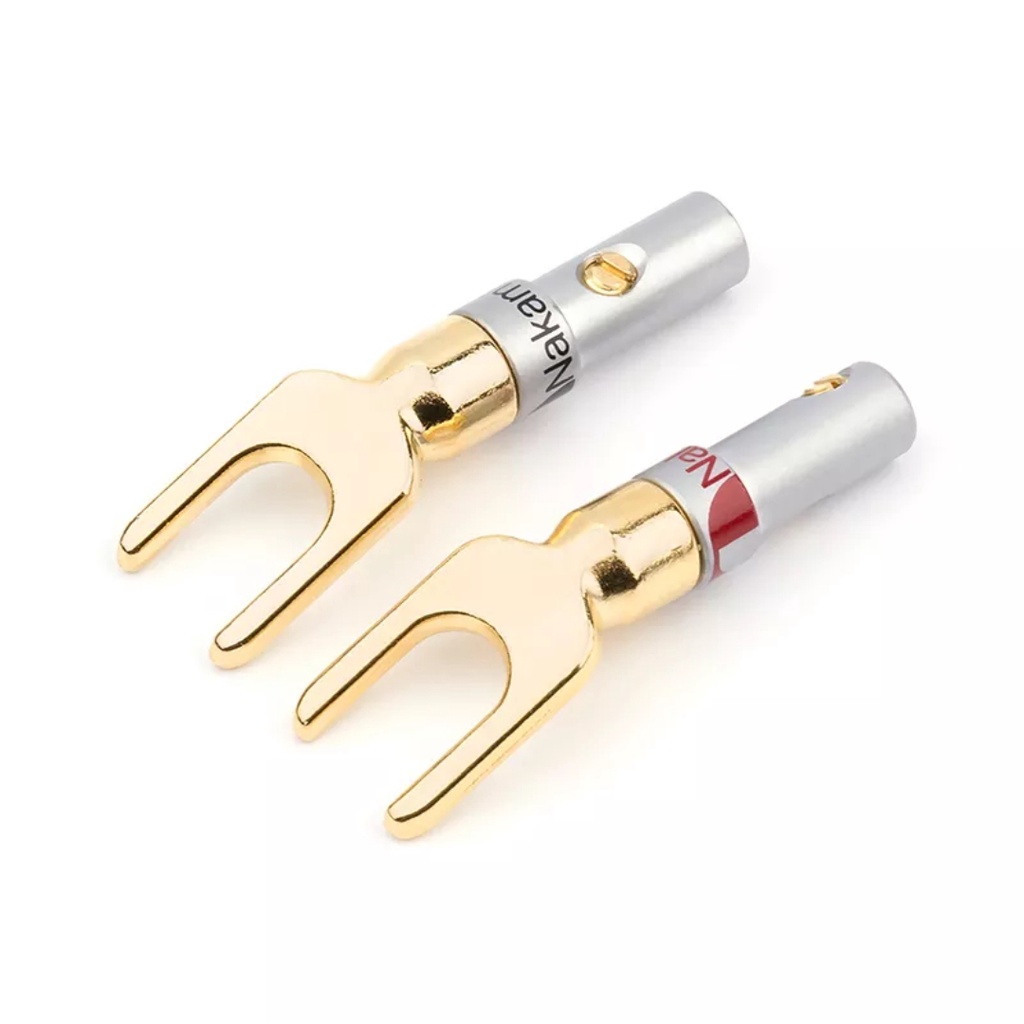 Banana Speaker U Fork Y Splade Copper Gold Plated Nakamichi 2 pcs