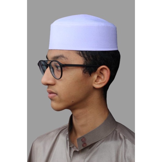 peci kopiah putih polos / kalbut super / peci sahara original/ peci habib bahar kualitas super merk 