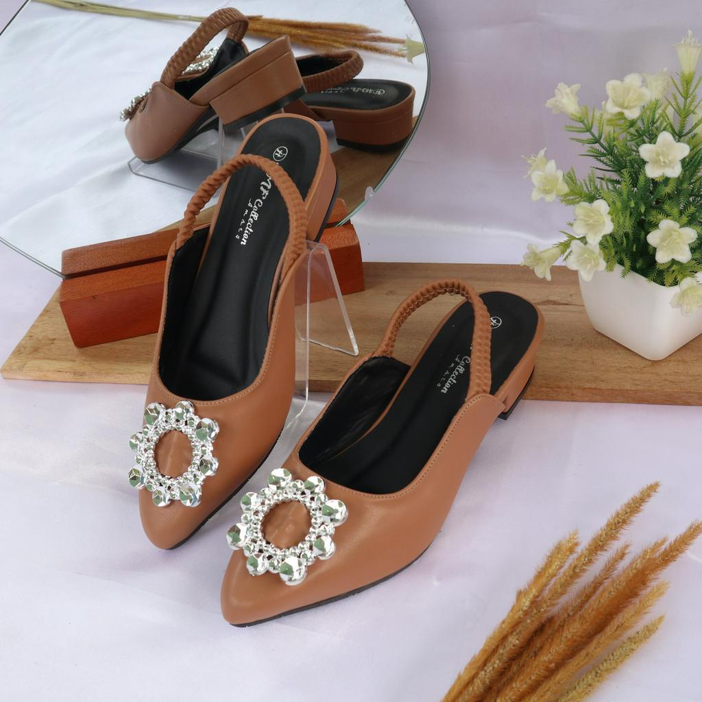 HMF Coopi Sepatu Heels Mules Wanita 3 cm MT15