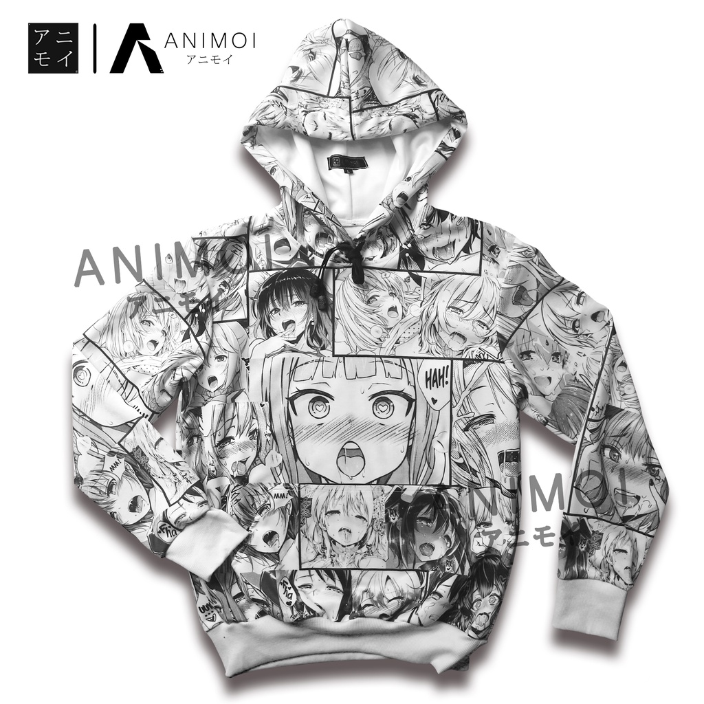 Hoodie Ahegao FullPrint 3D || Ecchi Lewd 18+ || Jaket Sweater Anime