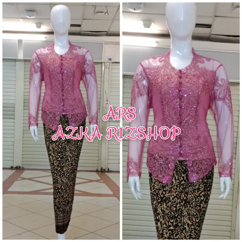 set kebaya wisuda modern + longtorso + rok batik