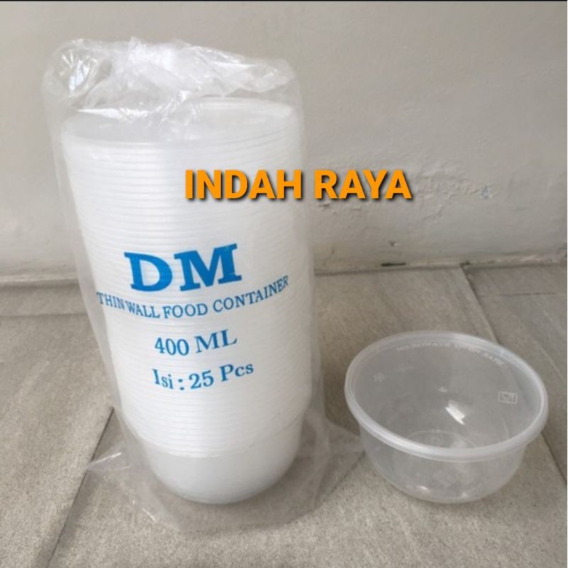 THINWALL BULAT 400ML - MANGKUK | MANGKOK MAKAN PLASTIK + tutup