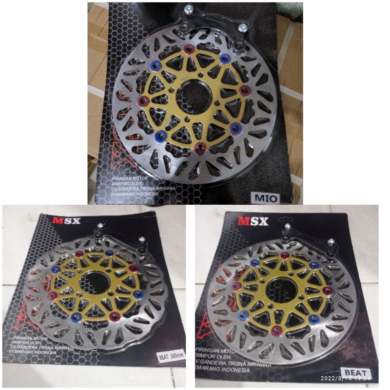 PIRINGAN LEBAR BEAT UK 260 MM vario scoopy dan MOTOR LAINNYA DISK CAKRAM BESAR disc plus breket