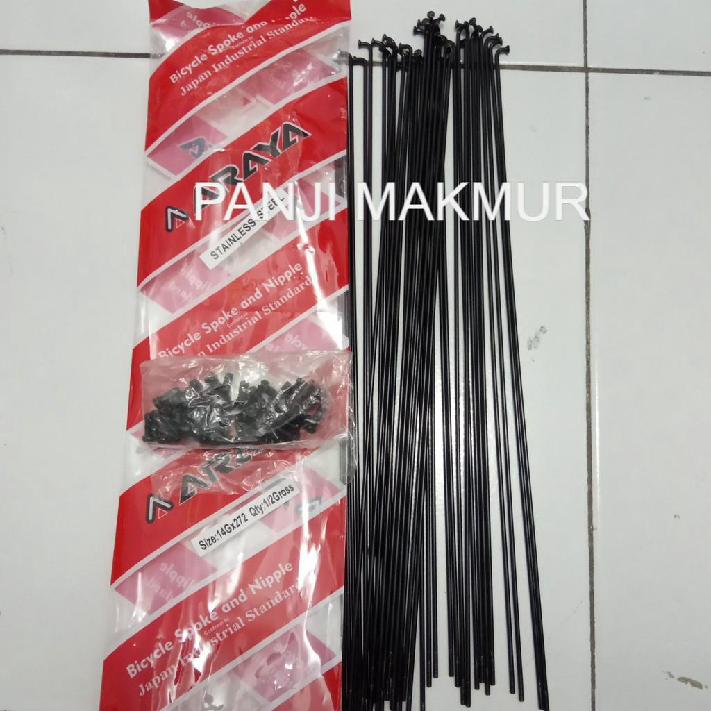 Jari Jari Stainless Hitam 272 Ruji Spoke Stainles 27 5 Sepeda Mtb Road Bike 700 Balap 27.5 Federal