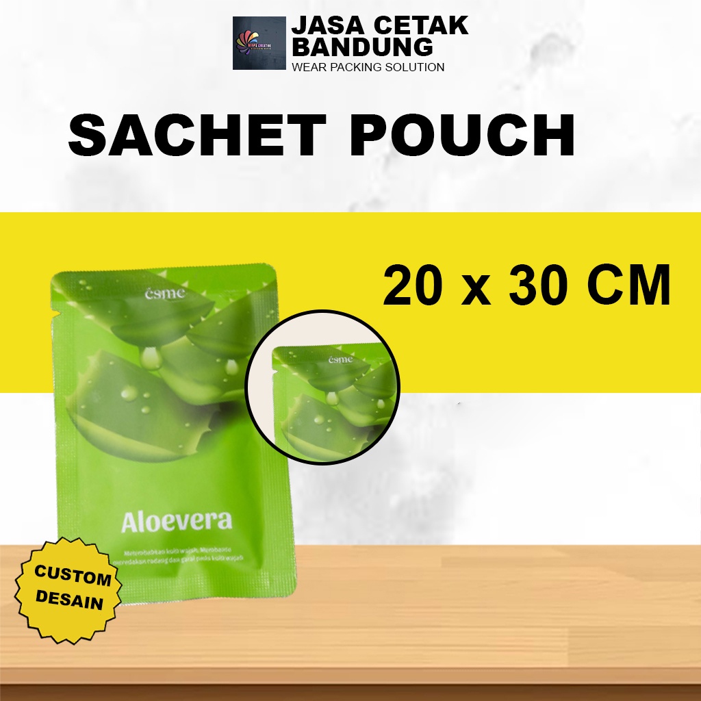

Kemasan Custom Sachet Full Print Ukuran 20x30