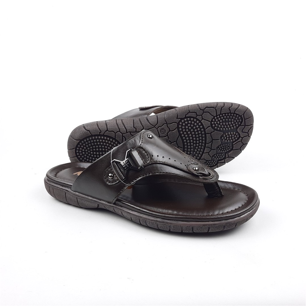 Sandal pria bahan kulit asli keyton Jr.118 39-43