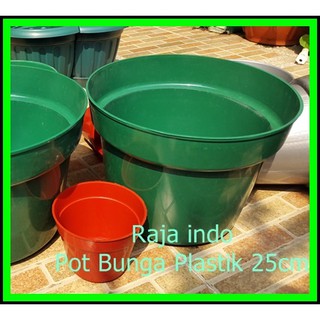 Pot Bunga 25cm Pot Tanaman Plastik ukuran diameter 25 cm 