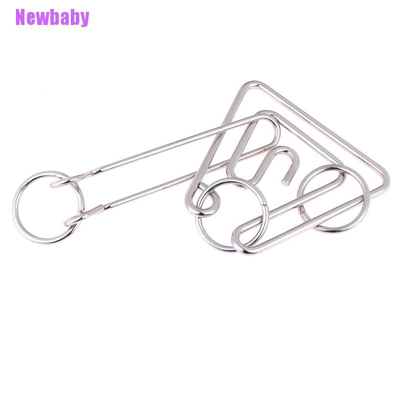 (Newbaby) Mainan Puzzle Kawat Metal Klasik Untuk Asah Otak Anak / Dewasa