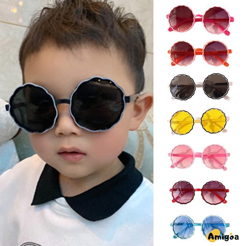 Kacamata Anak New Trend Fashion Anak Terbaru Bulat Kaca mata Hitam Motif UV protection High Quality Import Kacamata Fashion - AG2