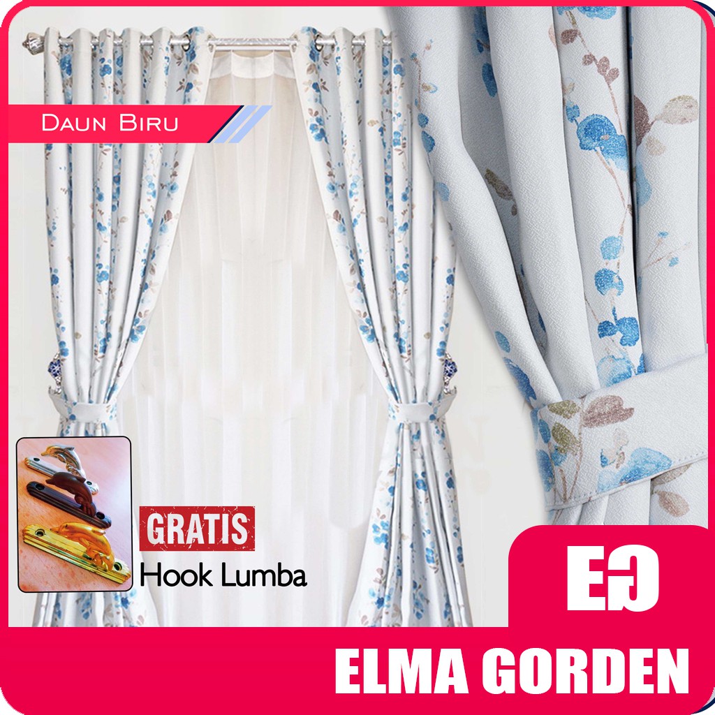 Elma Gorden [Gorden terlaris] Gorden Blackout Blazzer Motif Bunga Kecil