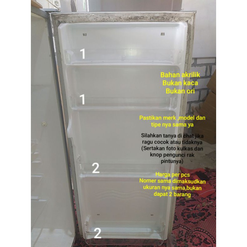 Rak pintu lemari es SHARP 1pintu model lemon(loves)