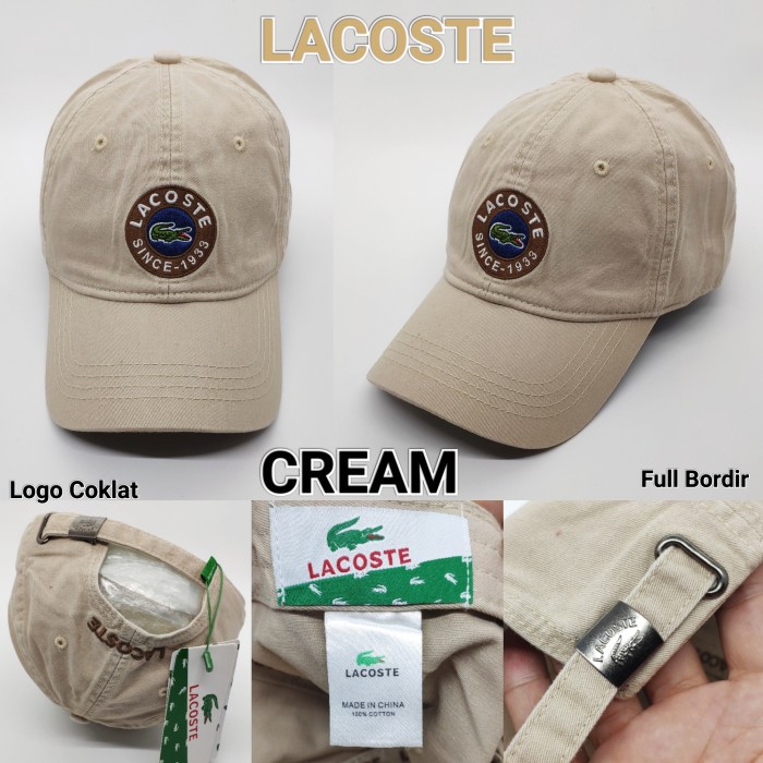 Topi  Topi Baseball Topi Pria Topi Wanita Topi Remaja Topi Keren JM445 Topi Lacoste Logo Bulat Crea
