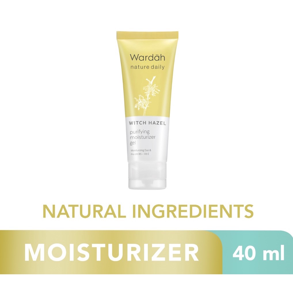Wardah Nature Daily Witch Hazel Purifying Moisturizer Gel 40 ml - Pelembab Wajah