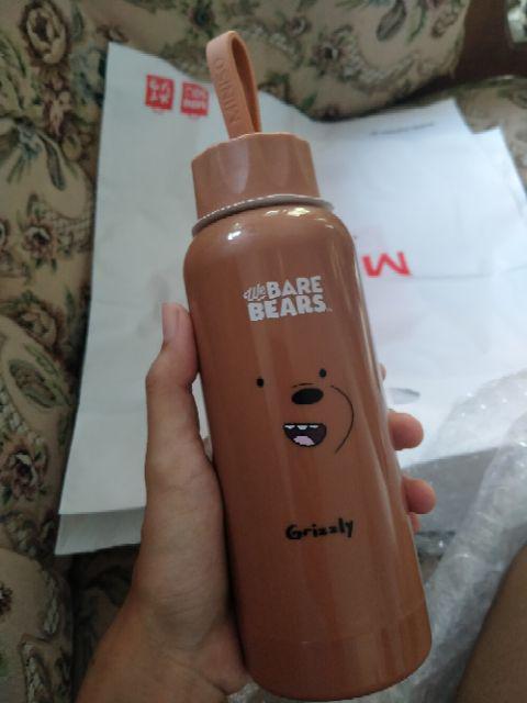 Miniso  | We Bare Bears Glass Bottle Water 300ml