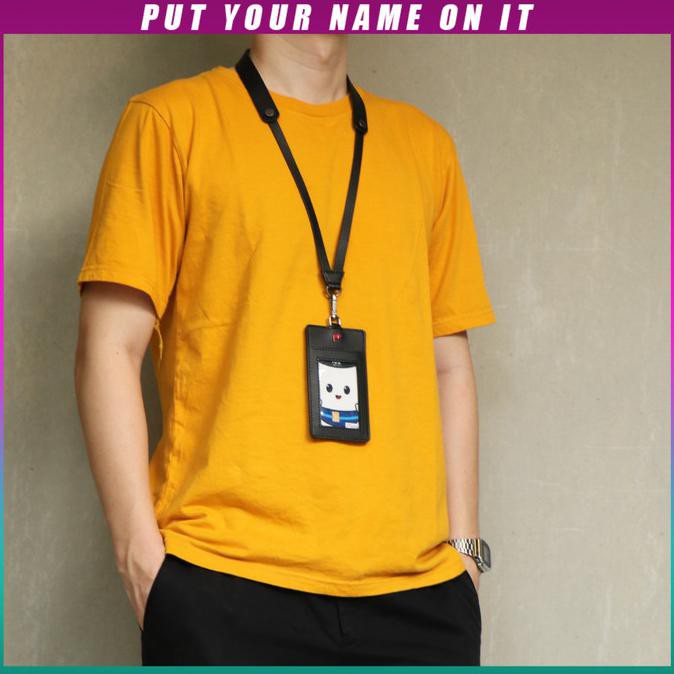 

✨BISA COD✨ NAME TAG-LANYARD 201 BLACK