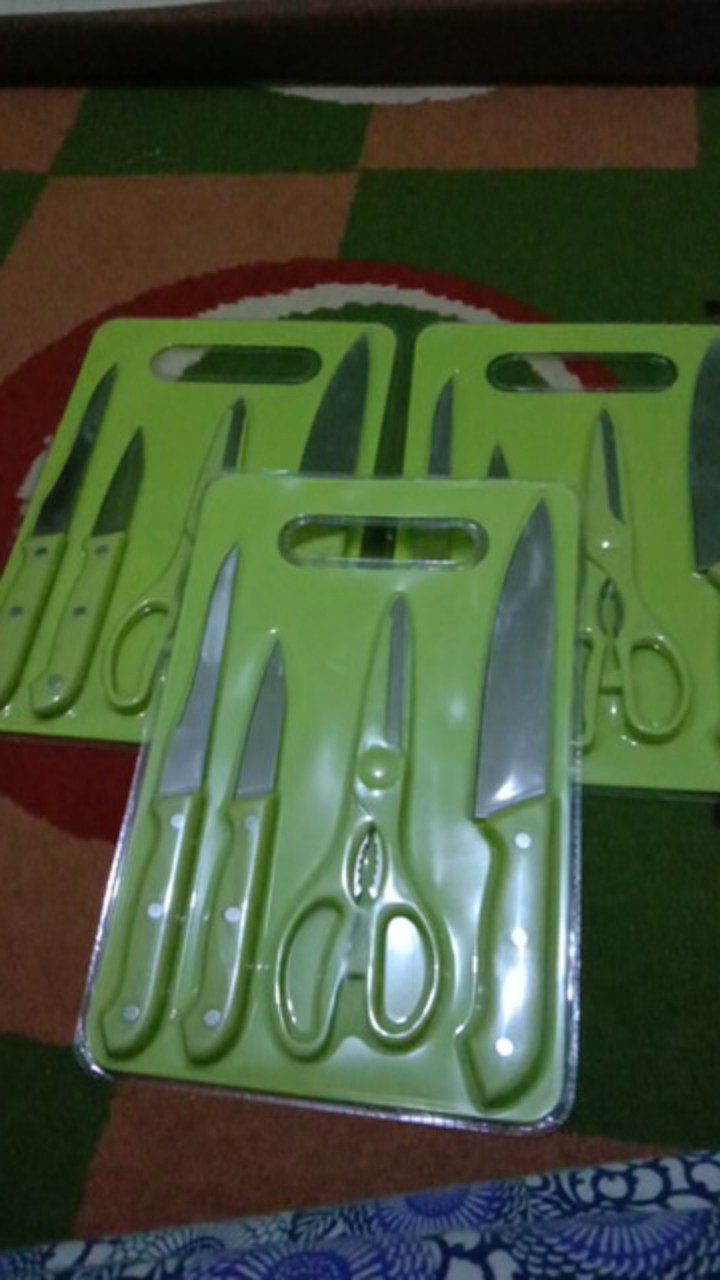 Pisau Set Talenan Warna Isi 5 Pcs 5 In 1
